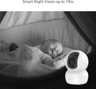 Draadloze Wifi IP Camera voor Binnen met 1080P, Bewegingsdetectie, IR Nachtzicht en 2-weg Audio