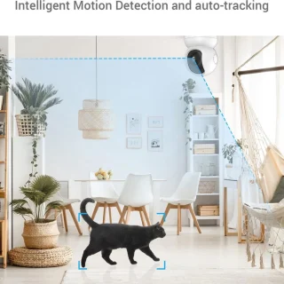 Draadloze Wifi IP Camera voor Binnen met 1080P, Bewegingsdetectie, IR Nachtzicht en 2-weg Audio