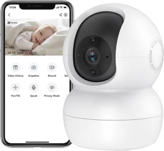 Draadloze Wifi IP Camera voor Binnen met 1080P, Bewegingsdetectie, IR Nachtzicht en 2-weg Audio