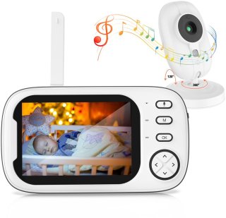 De Babyfoon met camera, 3,5" LCD videobabyfoon, babybewakingscamera in één oogopslag