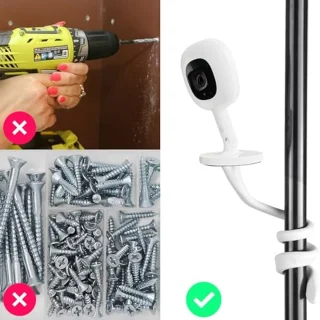 Babyfoonhouder voor Compatibele Babyfoons - Eenvoudige Installatie zonder Gereedschap, Flexibele Arm en Veiligheidsgreep