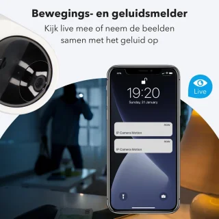 HD Wifi Babyfoon met Camera - app - Beveiliging - 1080P - Geluid en Bewegingsdetectie - Nachtzicht