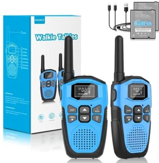 Oplaadbare Walkie Talkie voor Kinderen en Volwassenen - Bereik tot 5 km - LCD-Display en 16 Kanalen