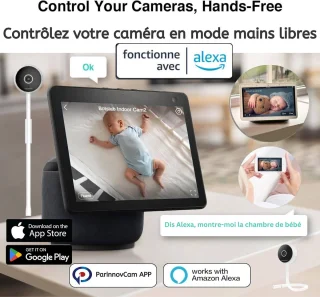 3MP Video Babyfoon met WiFi, Huildetectie, Nachtzicht en Temperatuurmonitoring