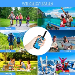Walkie-Talkies voor Volwassenen en Kinderen met Groot Bereik - Oplaadbare Portofoons met 16 Kanalen en 1200 mAh Batterij