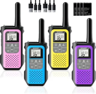 Walkie-Talkies voor Volwassenen en Kinderen met Groot Bereik - Oplaadbare Portofoons met 16 Kanalen en 1200 mAh Batterij