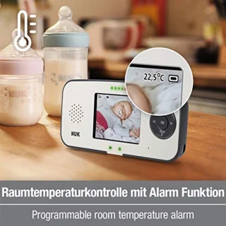 Digitale babyfoon met camera en videodisplay - tot 4 camera's, vrij van hoogfrequente straling in eco-modus