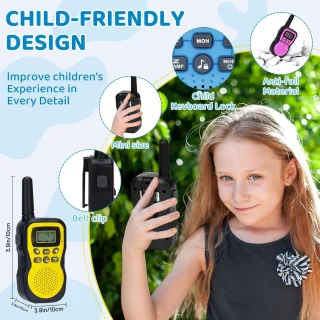 Oplaadbare Walkietalkies voor Kinderen - Groot Bereik voor Buiten Avonturen