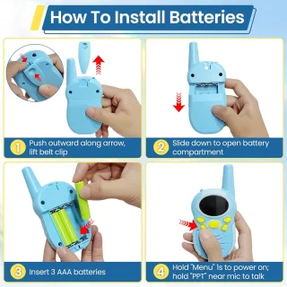 Opladbare Kinder Walkie Talkie met Zaklamp - Bereik tot 5 km voor Avonturen