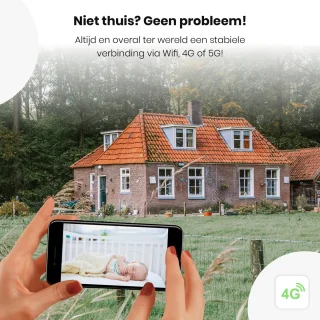 Full HD Wifi Babyfoon met Camera - Bewakingscamera - NL iOS/Android App - Zwart