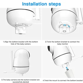 Babyfoonhouder voor HB40/HB65/HB66/HB6339/HB6336/HB6351/HB6550 & Blemil BL9052-2 - Montagebeugels Compatibel met Camera's