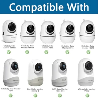 Babyfoonhouder voor HB40/HB65/HB66/HB6339/HB6336/HB6351/HB6550 & Blemil BL9052-2 - Montagebeugels Compatibel met Camera's