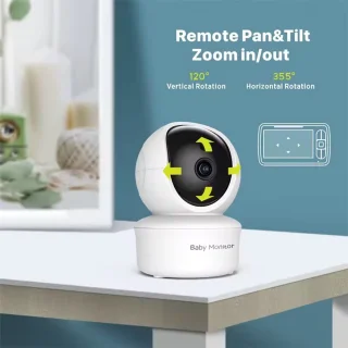 Babyfoon - 5-inch Scherm - Met Camera & Audio op afstand - Tweerichtingsgesprek - VOX-Modus - Incl. Slaapliedjes - BabyPhone