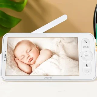 2K UHD Video Baby Monitor met 12.7 cm LCD Scherm, Draaifunctie en Automatische Volging