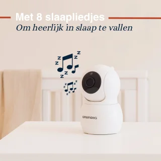 Grundig Video Babyfoon met Camera - Baby Monitor met 5-inch Kleurenscherm - Babyphone met Nachtzicht, Temperatuurweergave en Terugspreekfunctie - Wit