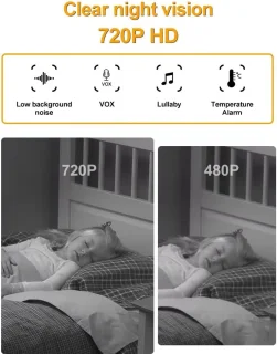 Babyfoon - Babyfoon met camera - Op afstand bestuurbaar - Video & Audio - Baby monitor