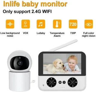 Babyfoon - Babyfoon met camera - Op afstand bestuurbaar - Video & Audio - Baby monitor