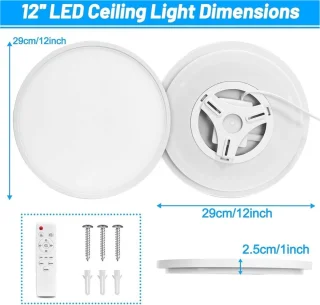 Plafondlamp 24W 3200 lumen led-plafondlamp met 7 RGB-kleuren waterdicht - helderheidsgeheugenfunctie
