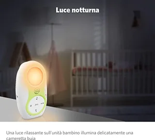 Digitale Babyfoon met Groot Bereik, Temperatuursensor, en Nachtlampje