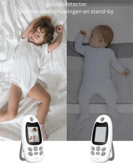 Babyfoon met Camera en Wifi - Babyphone met Thermometer - Two-Way Audio - Nachtzicht