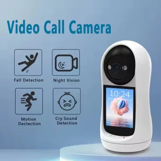 Babyfoon met Camera - Tweeweg Video & Audio - Baby Monitor - Lichaamstracking - WiFi Camera - Beweging Detectie & Alarm - Video oproep - Intercom - Smart 2MP Baby Security Camera - IP Wireless CCTV Surveillance