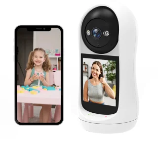 Babyfoon met Camera - Tweeweg Video & Audio - Baby Monitor - Lichaamstracking - WiFi Camera - Beweging Detectie & Alarm - Video oproep - Intercom - Smart 2MP Baby Security Camera - IP Wireless CCTV Surveillance