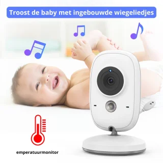 Babyfoon met Camera - Baby Monitor met Geluidsdetectie - Babyfoon met Camera - Wit/1 Stuks