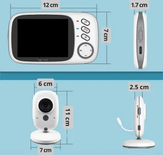 Babyfoon met Camera - Baby Monitor met Geluidsdetectie - Babyfoon met Camera - Wit/1 Stuks