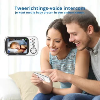 Babyfoon met Camera - Baby Monitor met Geluidsdetectie - Babyfoon met Camera - Wit/1 Stuks