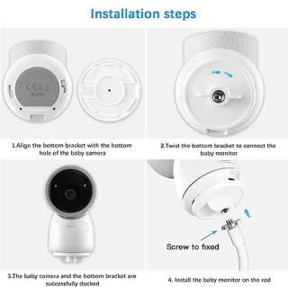 Kwaliteitsvolle Babyfoonhouder voor Babycamera - Flexibele Cliphouder voor Optimale Positie