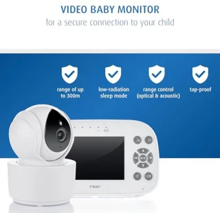 Digitale Video-Babyfoon met 4,3 inch TFT-Scherm, FHSS-Technologie, Nachtzicht en Intercomfunctie