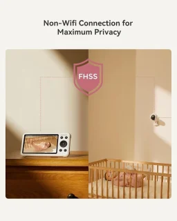 WiFi Babyfoon Extra Camera met 1080P Scherm en Wandhouder - Slimme Babymonitor