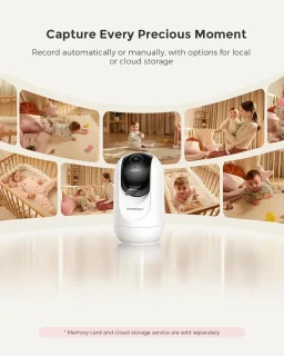 WiFi Babyfoon Extra Camera met 1080P Scherm en Wandhouder - Slimme Babymonitor