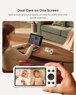 WiFi Babyfoon Extra Camera met 1080P Scherm en Wandhouder - Slimme Babymonitor
