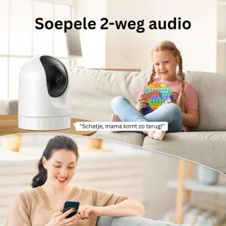Hondencamera - Huisdiercamera - Babyfoon met Camera en App - Baby Monitor - Full HD - Wit