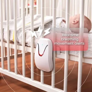 HD Babyfoon en Ademhalingsmonitor met Realtime Waarschuwingen - Medisch Gecertificeerd, 2-in-1 Contactloze Monitor voor Volledige Beddekking