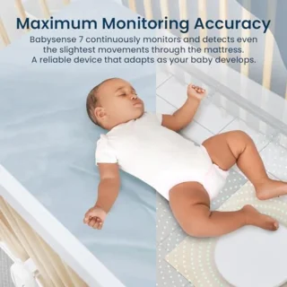 HD Babyfoon en Ademhalingsmonitor met Realtime Waarschuwingen - Medisch Gecertificeerd, 2-in-1 Contactloze Monitor voor Volledige Beddekking