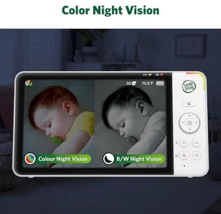 Video Babyfoon met 7" HD 720p Scherm, 360° Pan & Tilt, Nachtzicht, Temperatuur & Vochtigheidssensor