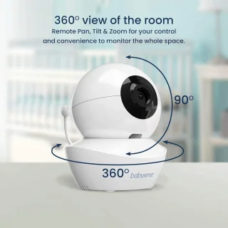 Babymonitor met 5 inch HD-scherm en 2 camera's - 2-weg audio, afstandsbediening en nachtlampje