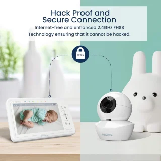Babymonitor met 5 inch HD-scherm en 2 camera's - 2-weg audio, afstandsbediening en nachtlampje