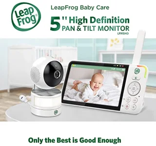 Video babyfoon met 5 inch 720p HD display, 360° Pan & Tilt, 8x zoomcamera, kleuren-nachtzicht, nachtlicht, tweewegintercom en slimme sensoren