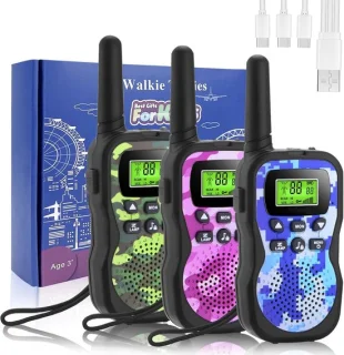Oplaadbare Walkie Talkie voor Kinderen met 8 Kanalen en LED Zaklamp - Ideaal voor Avonturen en Kamperen