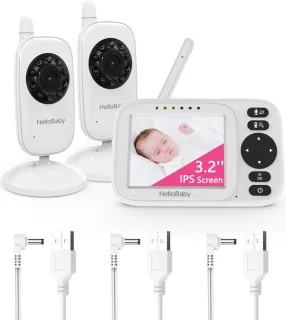 2-camera video babyfoon - Wit