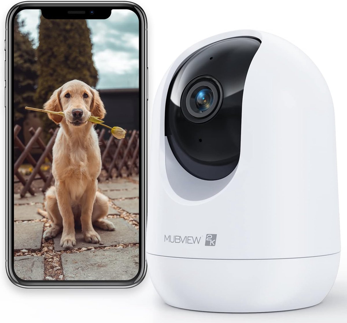 2K Wifi Babyfoon IP-camera 360° Bewegingsdetectie Nachtzicht