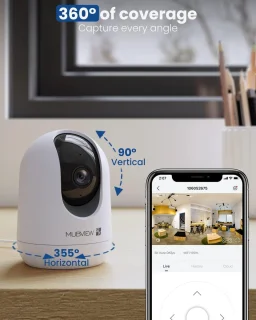 2K Wifi Babyfoon IP-camera 360° Bewegingsdetectie Nachtzicht
