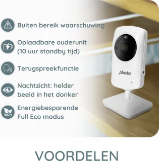 Alecto BO64 Babyfoon met Camera Wit