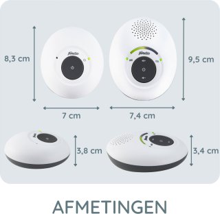 Alecto DBX-115 Babyfoon Wit/Antraciet