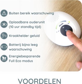 Alecto DBX-115 Babyfoon Wit/Antraciet
