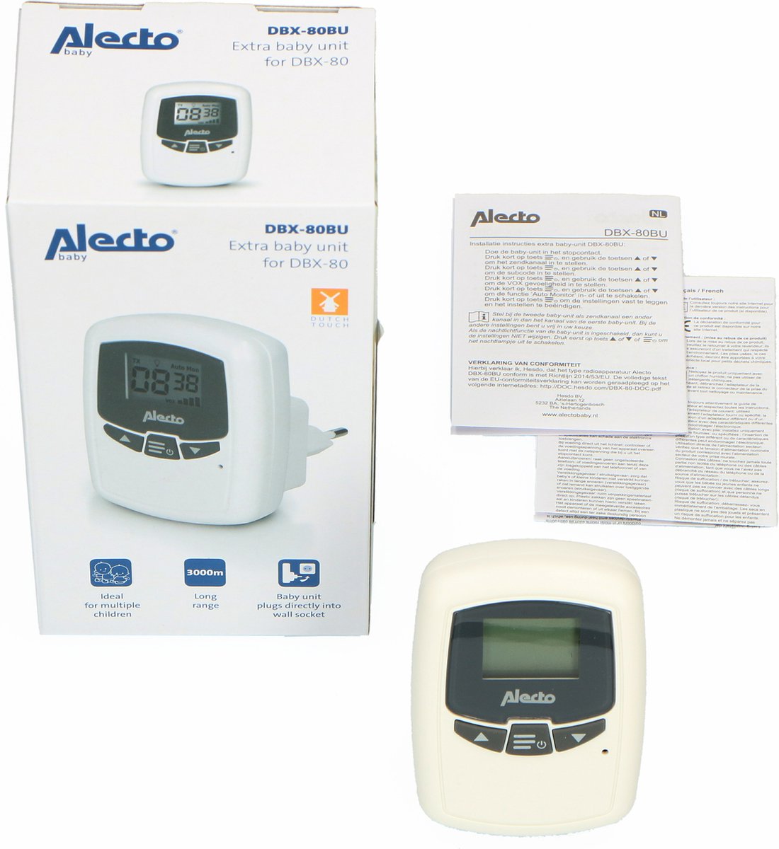 Alecto DBX-80 Audio Babyfoon Bundel met 2 Babyunits