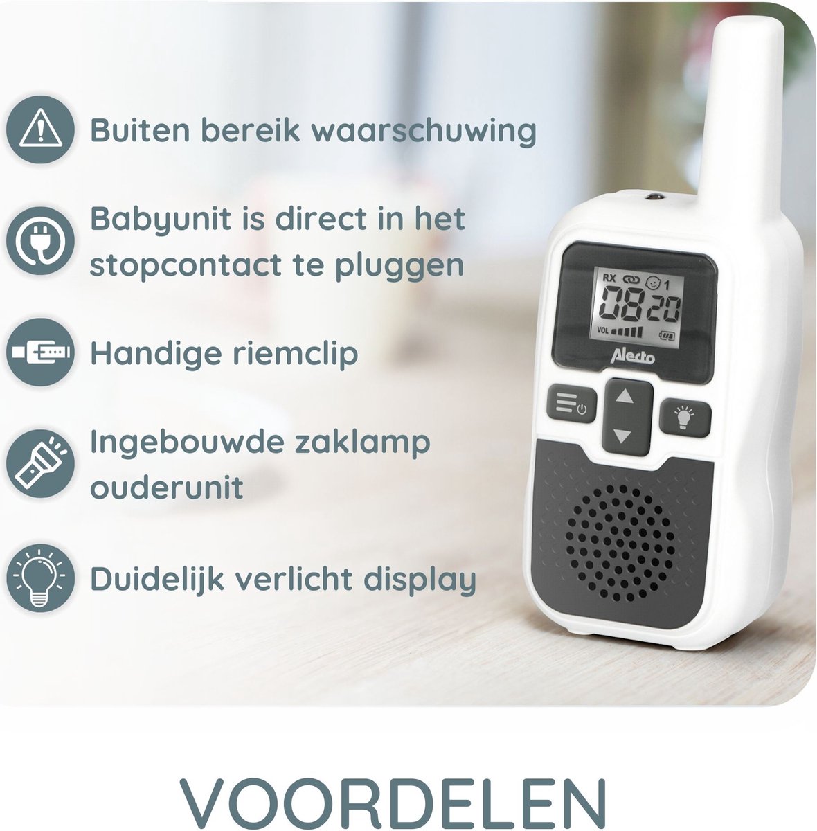 Alecto DBX-80 Audio Babyfoon Bundel met 2 Babyunits